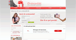 Desktop Screenshot of onskeseddel.dk